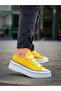 Kb-Cx-3 Kuback Short Yellow Linen White High Sole Sneakers - 3