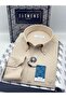 Classic Long Sleeve Cotton Collar Buttoned Easy-Iron Men's Shirt with Gift Box Fs-003897 - Beige - 2