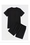 T-Shirt Shorts - T-Shirt with Shorts, Printed Crew Neck Top and Bottom Set - 2