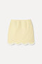 Women's Yellow Linen Mini Skirt - 2