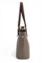 Coffee Yellow - Brown Plaid Line Square Women's Shoulder Bag Sp1282 - 3