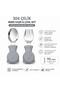 304 Steel Panda Baby Spoon Fork Set with Silicone Handle Bpa Free Ergonomic Non-Slip Gray - 5