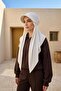 شال عملي من القطن الممشط مزود بحافة قابلة للإزالة وقابلة للتعديل ومضادة للانزلاق، SPS-2، كريمي - 6