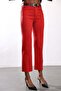 Red High Waist Belted Boyfit Jean 2004 - 6