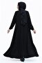Beri̇l Tesettür Zippered Ferace Dress Black - 4