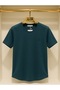Men's Slim Fit Open Collar Double Sleeve Crew Neck Basic T-Shirt - Premium Combed Cotton Comfortable Cut - 2