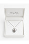 Heart Rose Design Women's Necklace Red Detail Stainless Steel Gift - 3