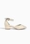 Liora Duo Cream Genuine Leather & Suede Women's Short Heeled Shoes 34-43 Size Ankle Strap Comfortable - 4