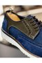 Italian Style Internal and External Natural Leather Nubuck Men's Shoes Navy Blue T12040 - 4