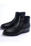 Italian Style Natural Leather Winter Men's Boots Shoes Black T13448 - 4