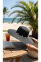Stone Noir Straw Hat – Wide Brim Beach Hat with Stone Detail