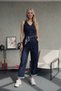 Layal My Beauty Jeans Trousers with Vest and Belt, Detailed Jeans Overalls with Tie-Up Detail, New Season - 3