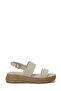 26S-384 Beige Women's Wedge Heel Sandals