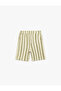 Striped Khaki Boys' Shorts 6Skb40110Tk - 4