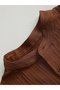 Men Brown Textured Stand Collar Short Sleeve Polo T-Shirt and Shorts Co-Ords - 3