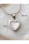Lovira Minimal Opal Stone Heart Steel Necklace - 3