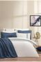 Maze Double Bedspread with Duvet Cover-Indigo Tkebt Indigo - 3