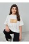 Teen Girls White Cotton Graphic Relaxed T-Shirt