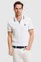 Men's Slim Fit Polo Collar White T-Shirt 50323894-Vr013