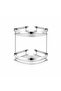 Stylish Chrome Corner Bathroom Shelf 2-Tier – Durable 304 Stainless Shower Organizer 20X20 - 2