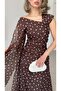 Polka Dot Long Cape Dress - 4