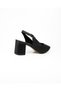 1364 Black Thick Heeled Evening Dress Women's Shoes - 4