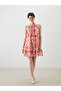Esvab • Modern & Distinctive Halter Roba Collar Embroidered Mini Dress