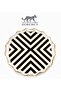 Luxury Glass Surface Presentation Tray 38 cm - Tea and Coffee Serving Tray - Decorative Round Tray with Gold Detail