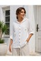 Gala Women's Hooded Mesh Detailed Sequin Starry Cotton Shirt Jacket