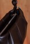 Women's Bitter Brown Shiny Textured Knot Detailed Wide Inner Volume Adjustable Cross Strap Shoulder Bag - 7