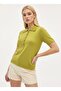 Women's Relaxed Fit Buttoned Polo Collar Short Sleeve Basic T-Shirt // V12435