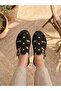K0021 Women's Flat Slippers with Closed Front Buckle and Studs - 3