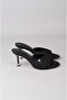 Seç S57 Heelled Women's Slippers (Heel Height:9Cm) Black - 5