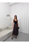 Women's Shawl Pattern Asymmetrical Long Tulle Skirt - 5