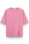 Women's / Men's Semi Oversize T-Shirt Zeus Back Printed Pink T-Shirt 1405 - 2