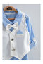 Striped Shirt, White Vest and Trousers Set 3 Piece Set (2 Years - 3 Years - 4 Years - 5 Years) - 4