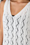 V-Neck Openwork Slit Sleeveless Knitwear Dress - 7