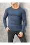 Slim Fit Italian Cut Cotton Knitted Sweatshirt - 2