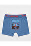 Boys' Monster Truck Printed 3-Piece Cotton Boxer Underwear Blue - 2