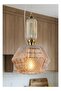 Modern Lighting, Single pendent, 24x34 cm, Light, champagne glass pendent, Suitable for bedroom, kitchen, coffee shop, Adjustable height - 8
