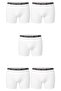 Pack of 5 Men's Large Size Comfortable Fit Redzone Lycra Bamboo Boxer White - 4