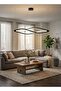 Modern Lighting, Chandelier, Light, Modern chandelier, Black Color, L:115*13.5, H:150 cm, Suitable for stairs, window side, Adjustable height - 2