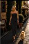 Monaco Dot Sraplez Silhouette Dress Denim Fabric Midi Length / Polka Dot - 4