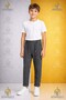 Boys' Plain Trousers 2.Mdl Elastic Waist Lycra Folded Leg Style