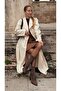 Beige Green Long Trench Coat