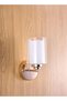 Modern Lighting, Wall lamp, Light, Gold Color, 25x16 cm, Fancy metal & glass wall lamp, Suitable for bedroom and living room, Two layer glass