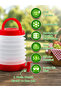 Folding Water Canister with Tap 5.5 L – Accordion Camping Picnic Bottle Beverage Dispenser (Red)