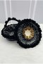 Black Silver Bridal Henna Night Tray and Basket, Sparkling Sequin Velvet and Three-Dimensional Laser Flowers, Wedding Marriage Promise Engagement Circumcision - 3