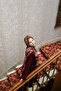 Amore Ivy Pattern Shawl - Burgundy-Black - 3
