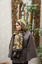 Allure Lily Pattern Shawl - Khaki-Yellow - 4